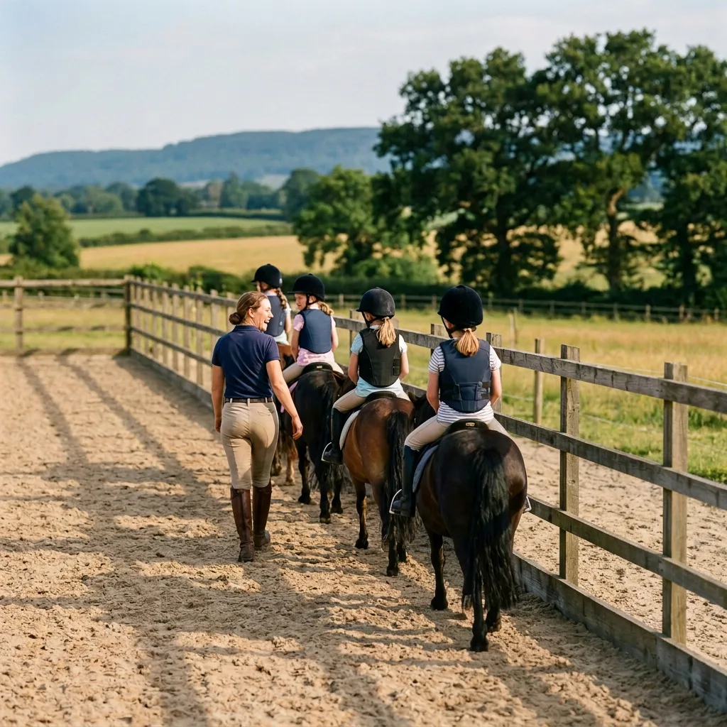 Cours de poney à Vivans, Loire